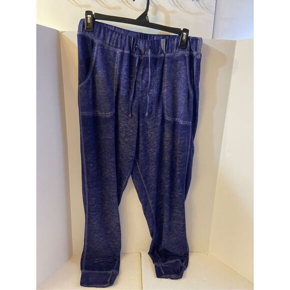 Danskin Now joggers pants 1x distressed sapphire color rn#6234 - Picture 1 of 5